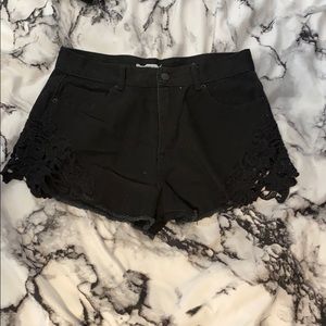 Black High Waisted Shorts